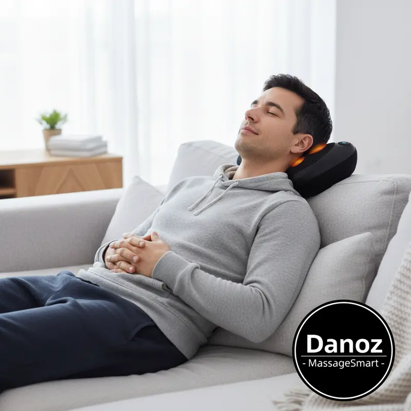 Electric Shiatsu Neck & Back Massager Pillow With Heat – Adjustable Speed, Direction, And Portable Design 1