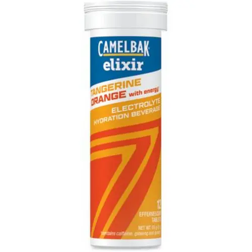Elixir Energy Tablet Tube Pack – Tangerine Orange With Caffeine (12 Count) 1