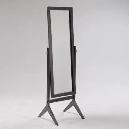 Espresso-Finish Full-Length Cheval Floor Mirror With Adjustable Angle 1