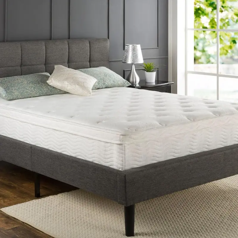 Euro Box-Top Queen Innerspring Mattress – 12-Inch Luxury Support 1
