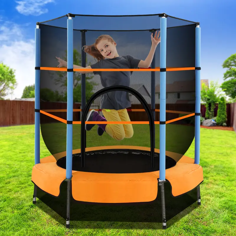Everfit 4.5Ft Kids’ Trampoline With Enclosure Net – Safe Rebounder With Orange Frame, Danoz Sports 1