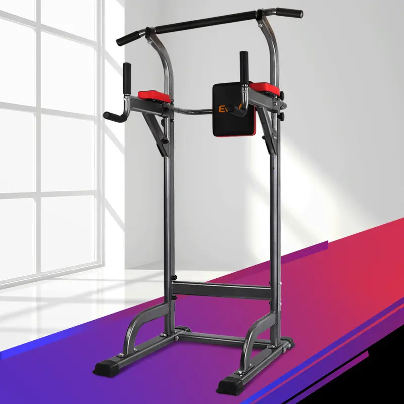 Everfit Chin-Up Tower With Weight Bench By Danoz Direct – 200Kg Multi-Functional Home Gym Unit 1