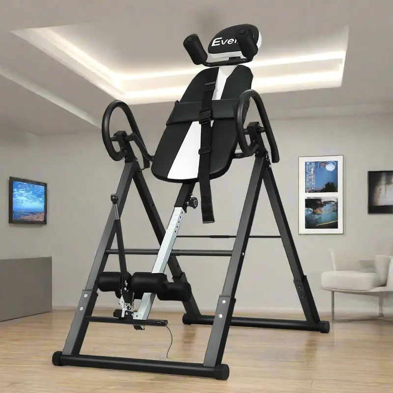 Everfit Inversion Table By Danoz Direct – Gravity-Based Back Stretcher For Home Use (Grey) 1