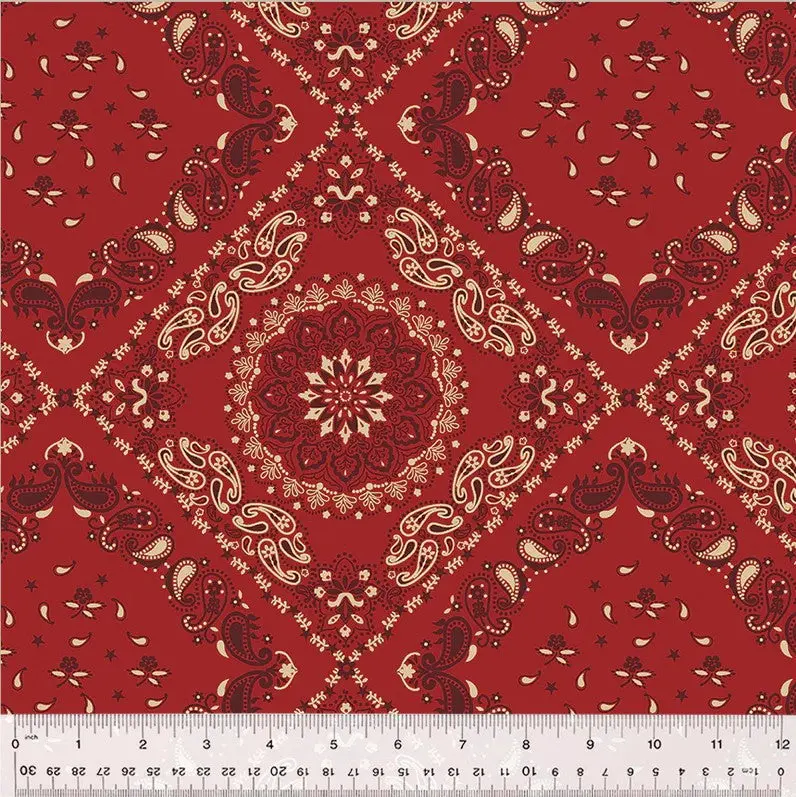 Extra-Wide Bandana Backing Fabric – 108" Red 53188W-1 1