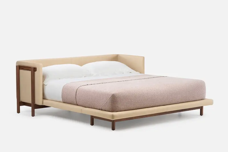 Frame Bed With Upholstered Armrests 1