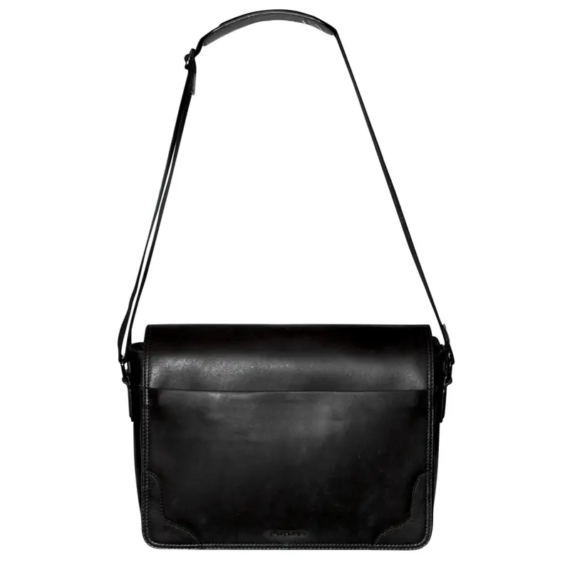 Futura Men'S Slim Black Messenger Bag For Laptop & Daily Commute 1