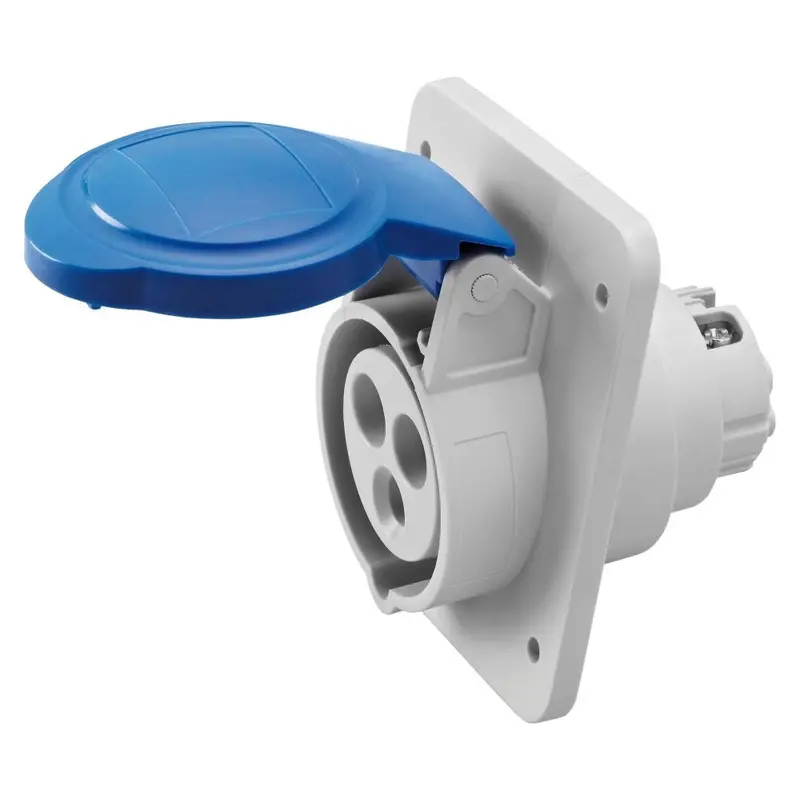 Gewiss Panel-Mounted Industrial Socket – 16A, 3-Pin, 230V, Ip44 1