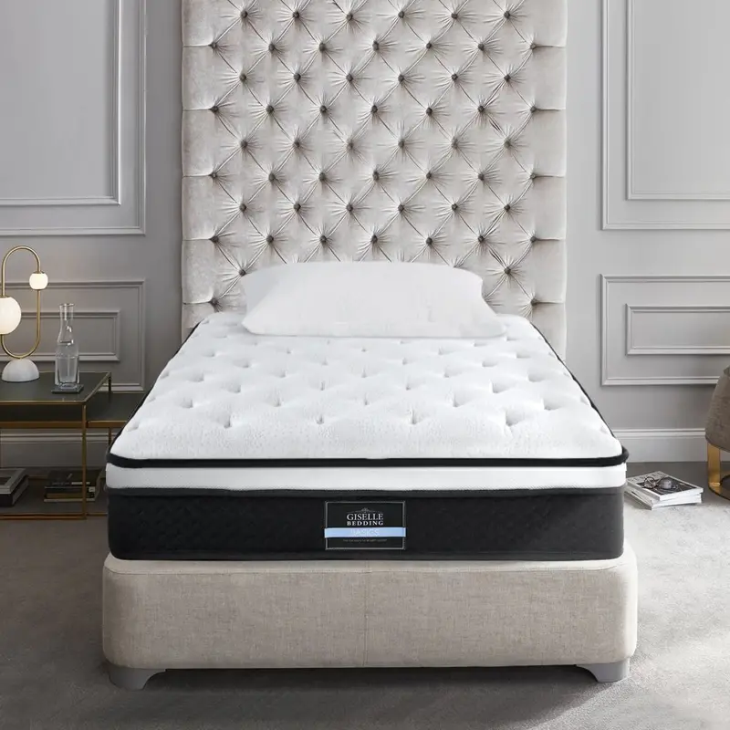 Giselle Bedding Bonnell Spring Euro Top Mattress – 21Cm Single Size By Danoz Direct 1