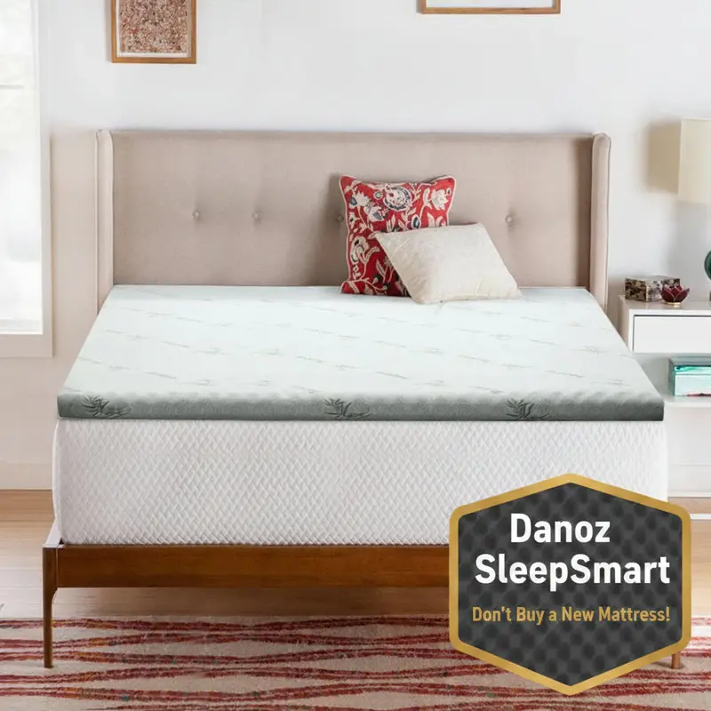 Giselle Bedding Cool Gel Memory Foam Mattress Topper – 8Cm King Size With Free Bamboo Cover 1