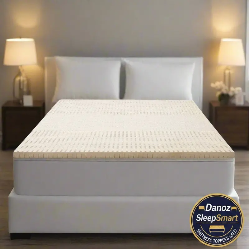 Giselle Bedding Latex Mattress Topper – 5Cm Queen With Free Bamboo Cover 1
