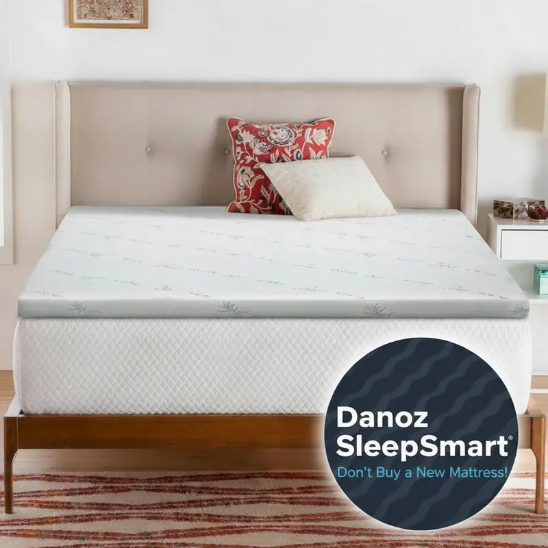 Giselle Bedding Sleepsmart Cool Gel Memory Foam Topper – 5Cm Double Size With Bamboo Cover 1