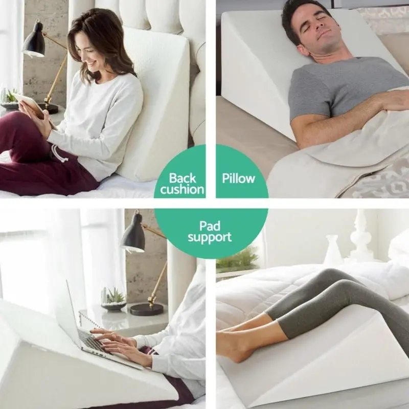 Giselle Bedding Wedge Pillow – Ergonomic Support Pillow In White (Buy One, Get One Free) 1