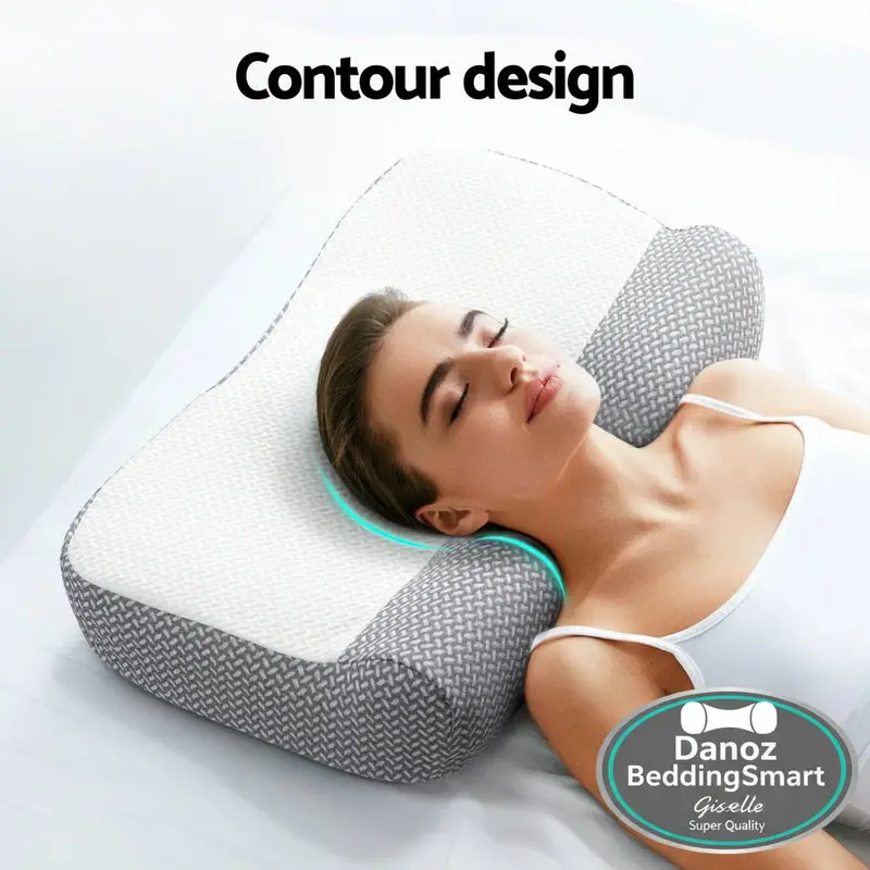 Giselle Contour Memory Foam Pillow – Ergonomic Neck & Shoulder Support Design 1