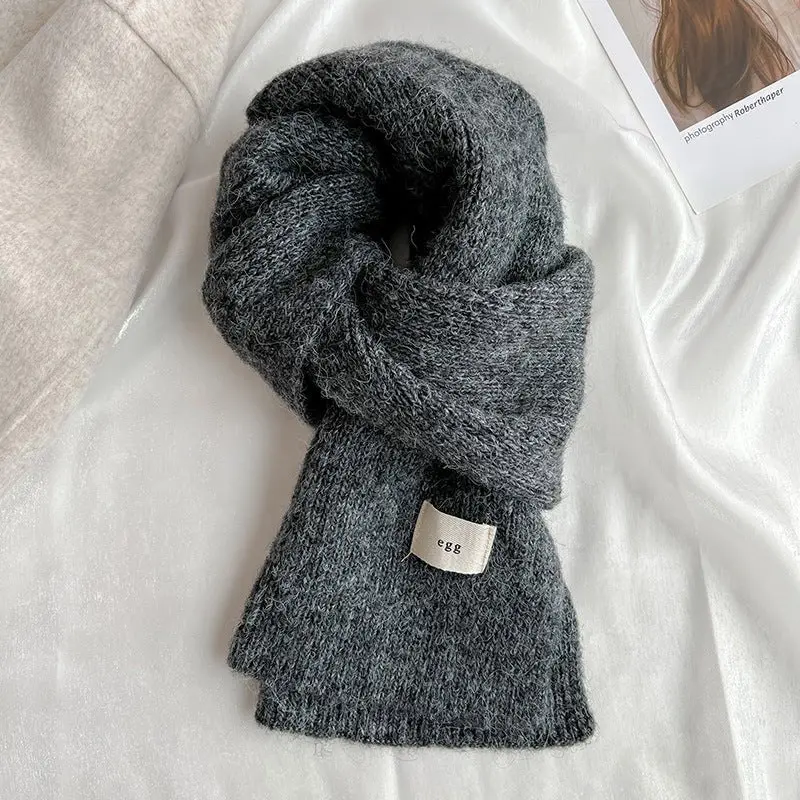 Gray Wool-Blend Knit Scarf By Danoz Fashion – Lightweight, Stylish Cold-Weather Neck Accessory 1