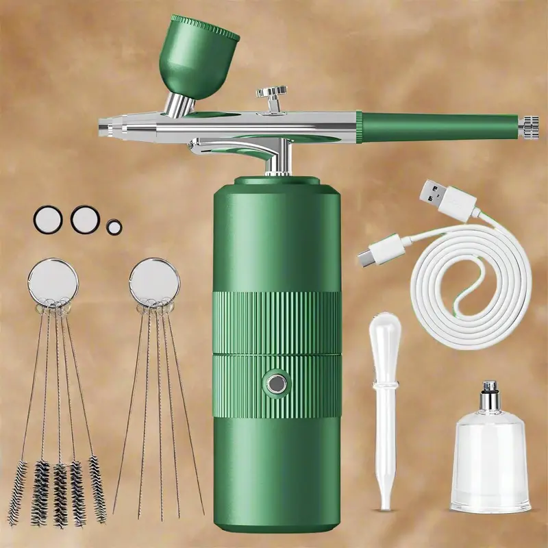 Green Nano Oxygen Facial Mist Sprayer – High-Pressure Needle-Free Skin Hydration Tool 1