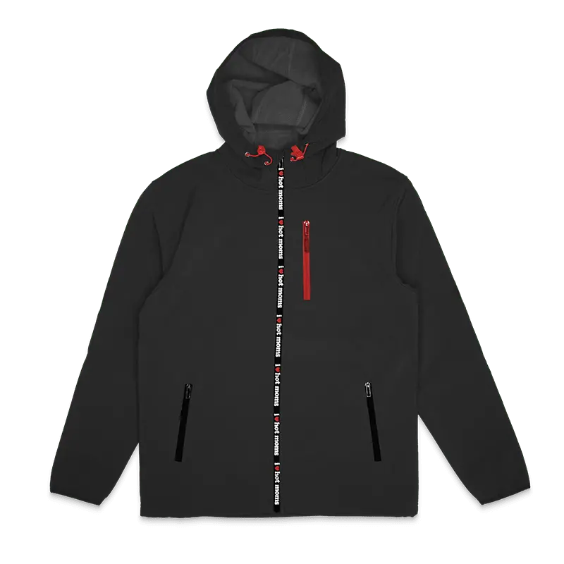 I Heart Hot Moms Black Winter Snow Jacket 1