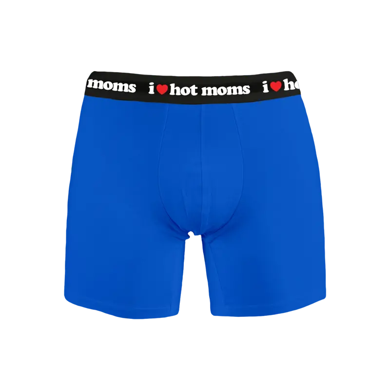 I Heart Hot Moms Navy Blue Boxer Briefs 1