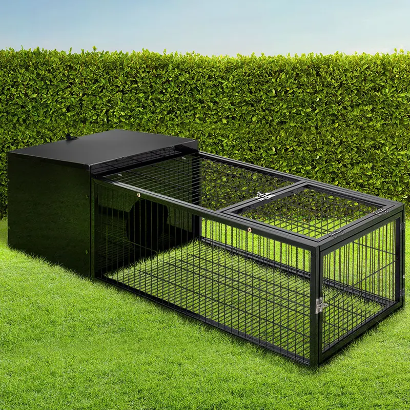 I.Pet Compact Metal Rabbit Carrier – 122 Cm × 52 Cm Portable Hutch With Ventilation 1