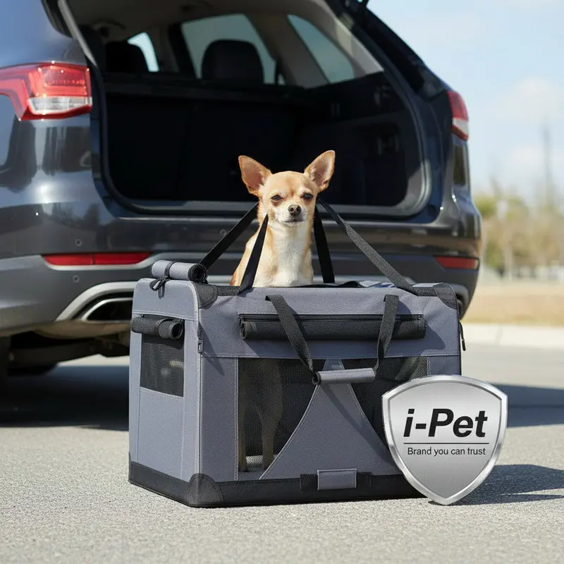 I.Pet Extra-Large Soft-Sided Pet Carrier – Foldable 121 Cm × 80 Cm Travel Crate For Cars 1