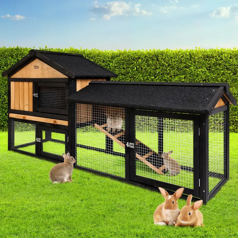 I.Pet Extra-Large Wooden Chicken Coop And Rabbit Hutch – 165 Cm × 43 Cm × 86 Cm Outdoor Enclosure 1
