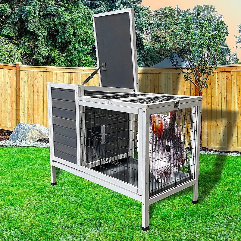 I.Pet Outdoor Rabbit Hutch – Durable Metal And Wood Enclosure For Bunnies 1