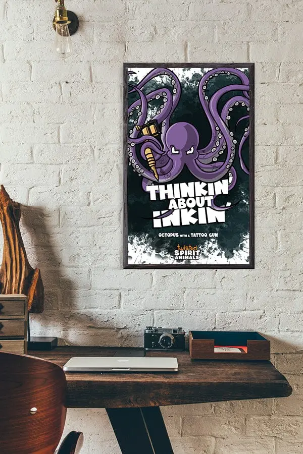 Ink-Slinging Octopus Art Print (11X17) 1