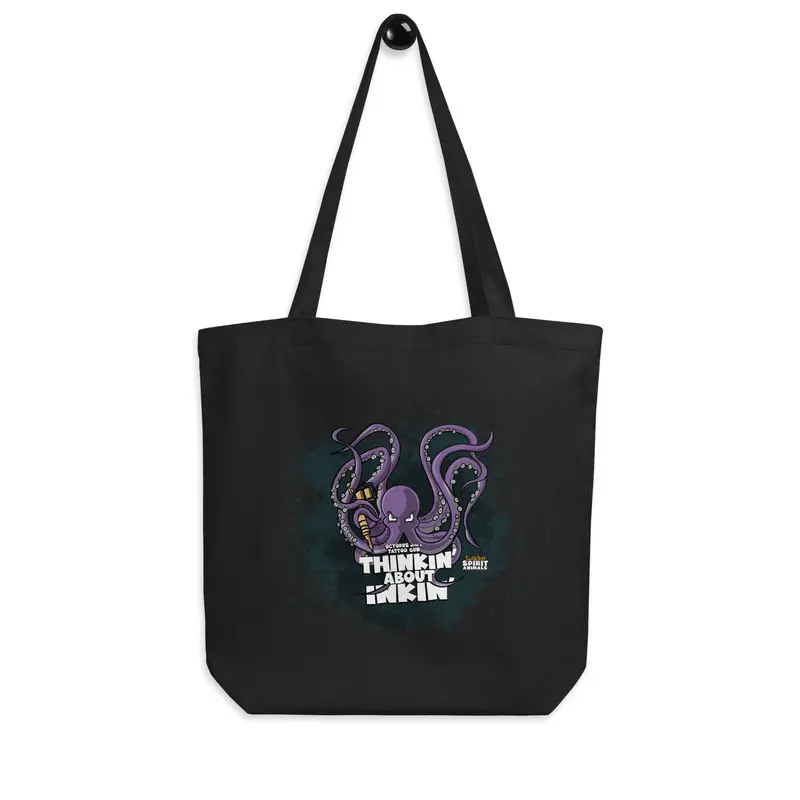 Ink-Slinging Octopus Tote Bag 1