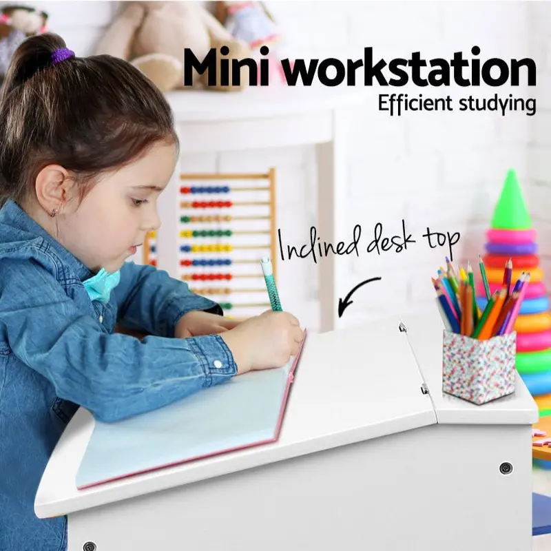 Keezi 2-Piece Kids Table And Chair Set – Compact Activity Desk For Learning & Play 1