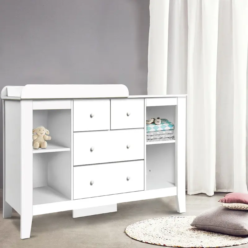 Keezi Baby Changing Table With Drawers – Compact Diaper Station And Nursery Storage Cabinet 1