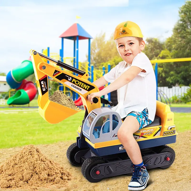 Keezi Ride-On Excavator Toy – Sandpit Digger Vehicle For Imaginative Outdoor Play 1