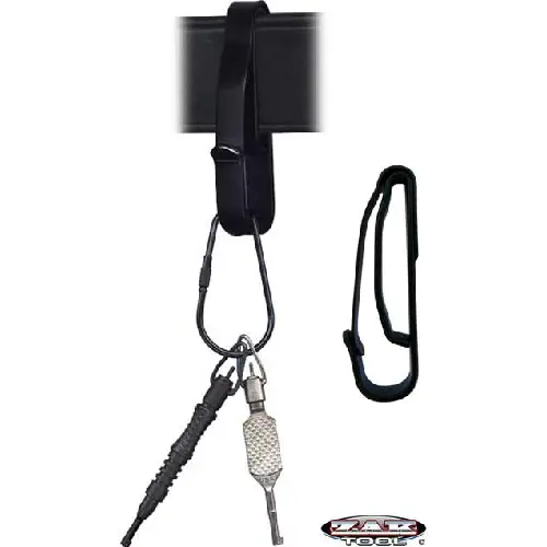 Key Ring Belt Holder – Secure Black Nylon Mount 1