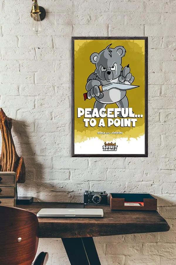 Khukuri-Wielding Koala Art Print (11X17) 1