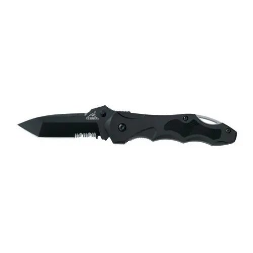 Kiowa Tanto Fixed Blade Knife – Black Serrated Edge 1