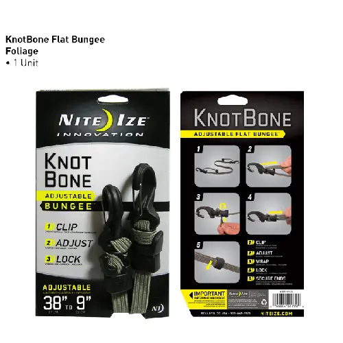 Knot Bone Flat Bungee Cord With Foliage Camo Cover 1