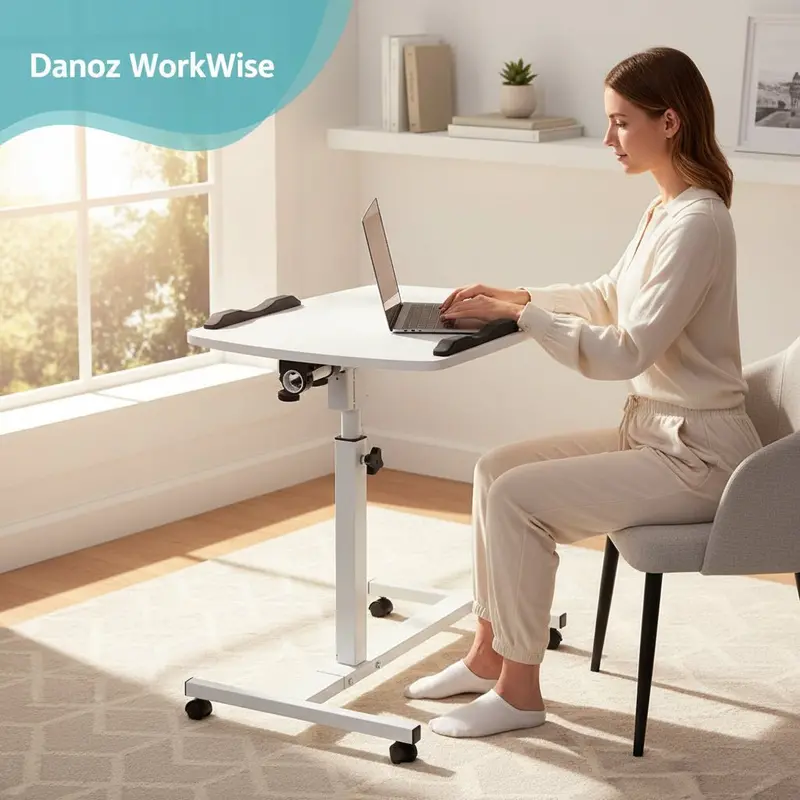 Laptop Desk With Cooling Fan – Adjustable 60Cm White Standing Desk With Free Shipping 1