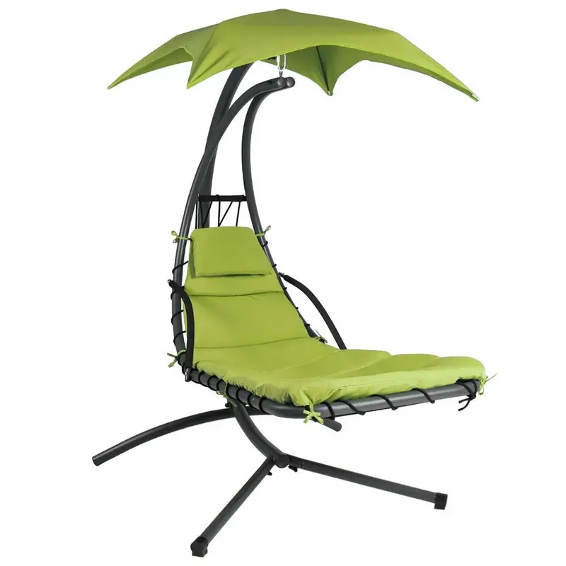 Lime Green Modern Hammock Chair – Sturdy Single-Seat Chaise Lounger For Porch Or Patio 1