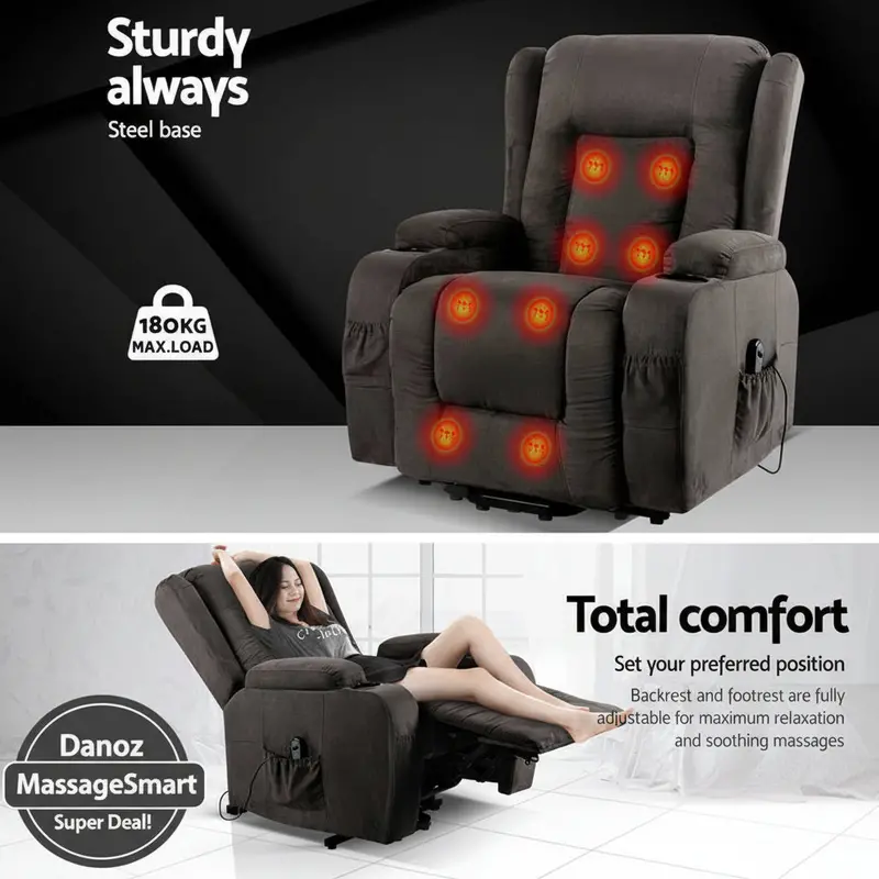 Massagesmart Artiss Lift-Assist Recliner – Heated Massage Chair With Power Rise Function 1