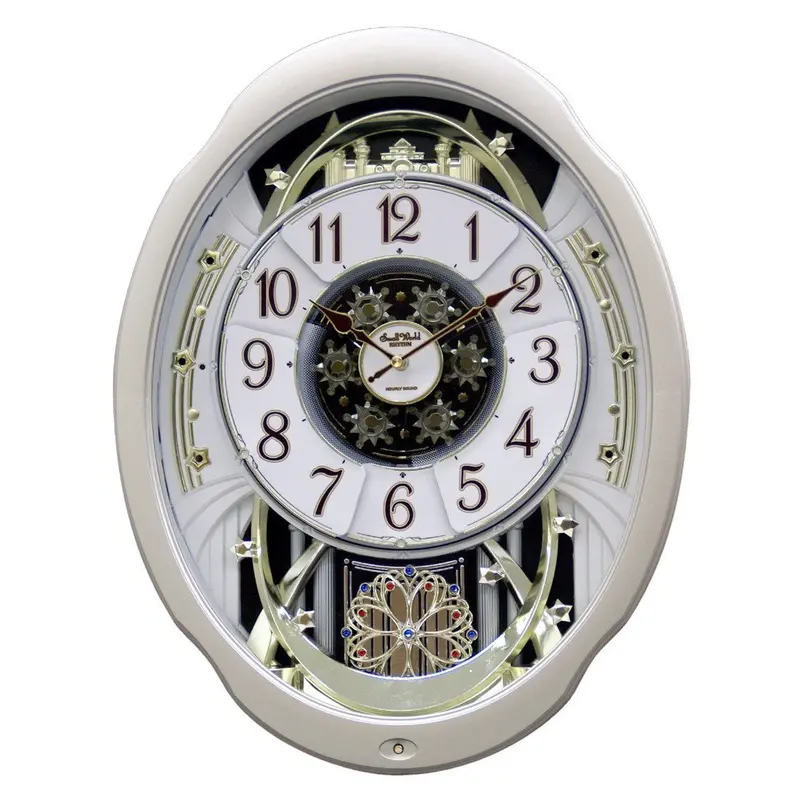Melody-Playing Pendulum Wall Clock With Animated Face 1