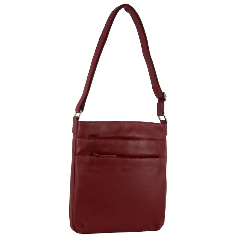 Milleni Red Zip-Closure Crossbody Bag – Premium Nappa Leather Travel Companion 1