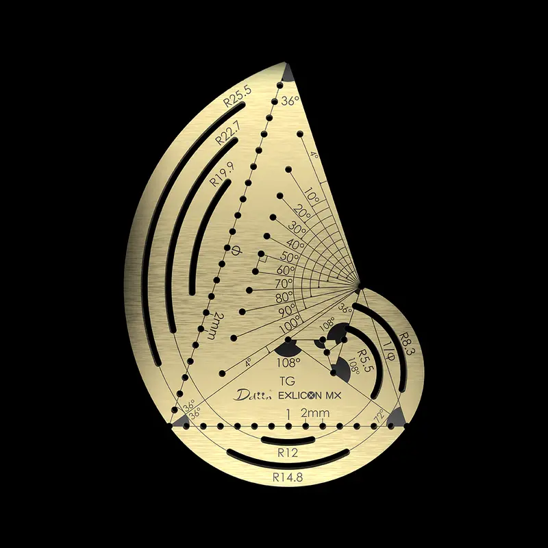 Mini Tg Brass Golden Ratio Disc – Hand-Finished Layout Aid For Designers 1