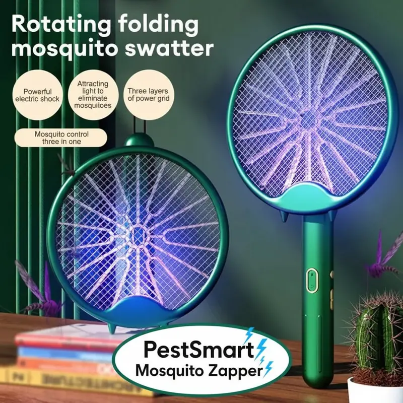 Mozziezap Electric Mosquito Killer – 3000V Rechargeable Usb Zapper With Lamp 1