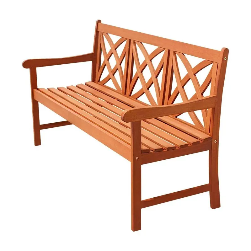 Natural-Finish Eucalyptus Garden Bench – 5-Foot Sustainable Outdoor Seating 1