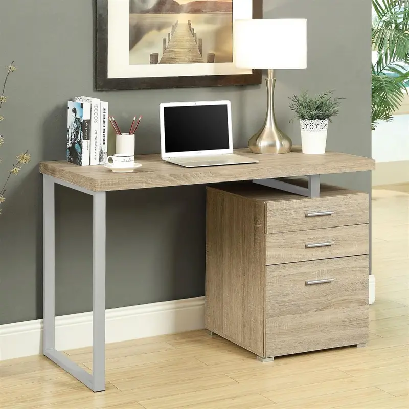Natural-Finish Laptop Desk – Contemporary Compact Workspace For Small Spaces 1