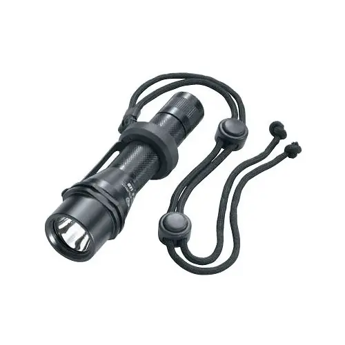 Nf-2 Led Flashlight – Black/White Dual-Mode With Built-In Batteries 1