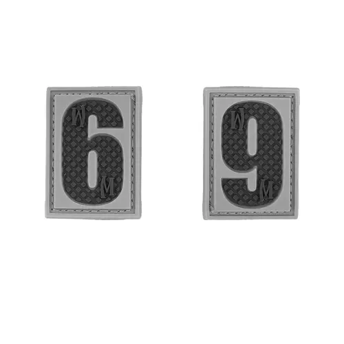 Number 6–9 Embroidered Tactical Patch – Velcro Backing 1
