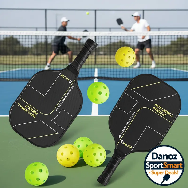 Outdoor Pickleball Starter Kit – 2 Full-Size Paddles, Balls & Protective Carry Bag 1