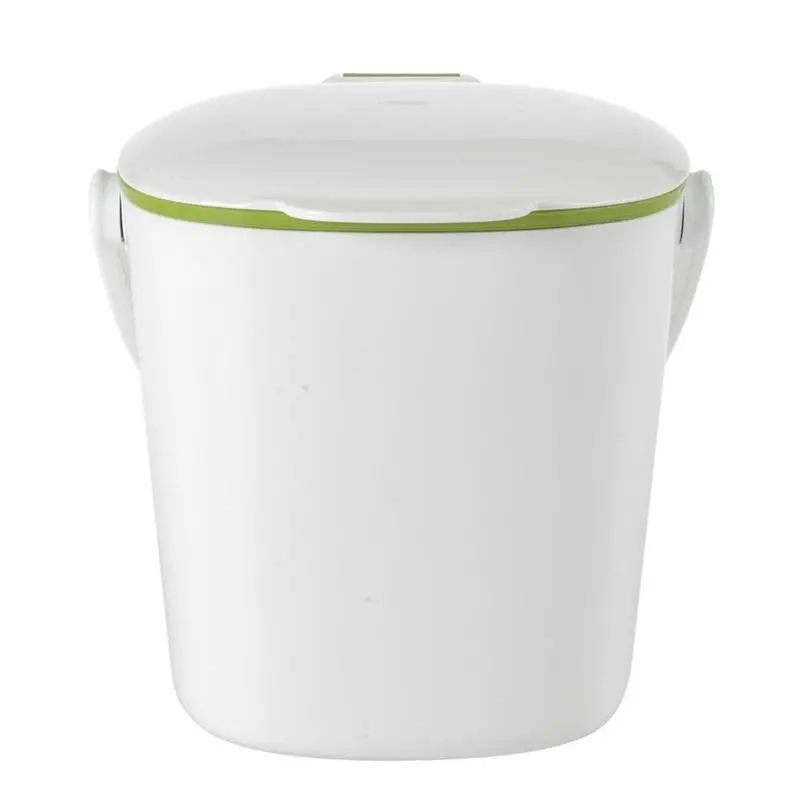 Oxo Good Grips Compost Bin – White Exterior, Smooth Green Interior Lid 1