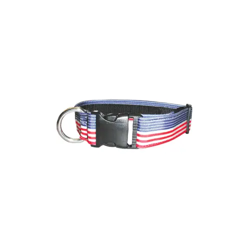 Patriotic Nylon Dog Collar – Usa-Themed Design 1