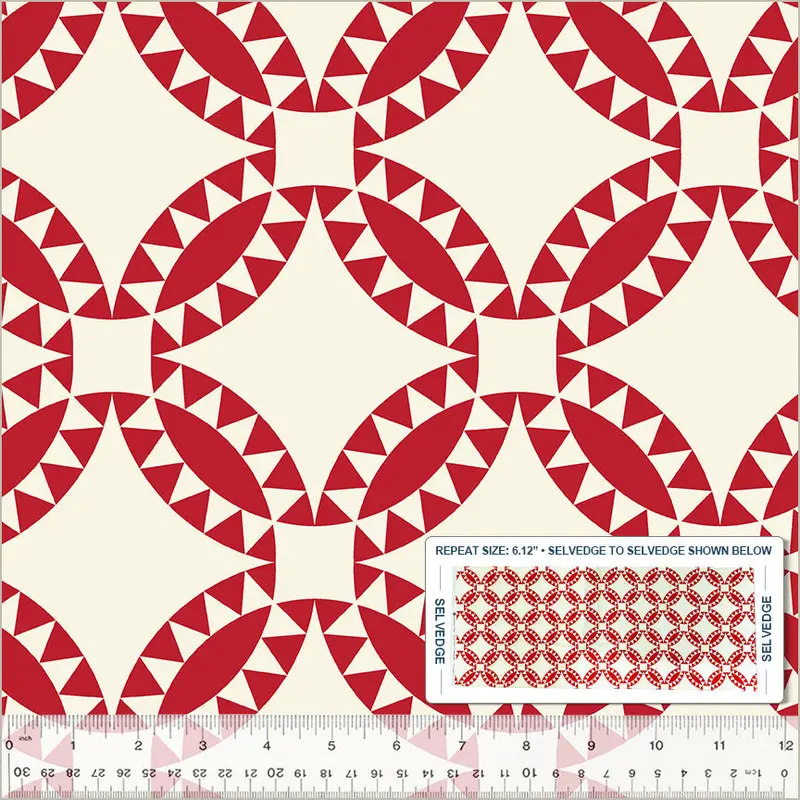Perfect Points Red Pickle Dish Quilting Cotton (54225-2) 1