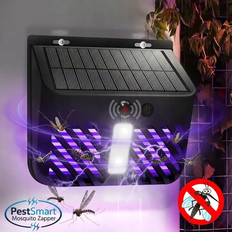 Pestsmart Solar Bug Zapper – Eco-Friendly Outdoor Insect Killer With Led Light & Solar Charging 1